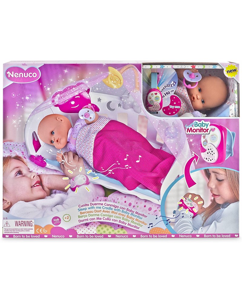 Nenuco - Poupon et Berceau, Dort avec Moi et Son Baby Monitor, Mult...