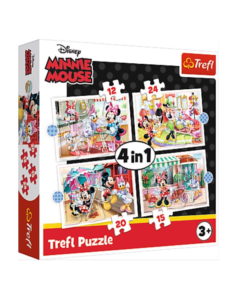 puzzle 4en1 minnie mouse disney - FLASH JOUET