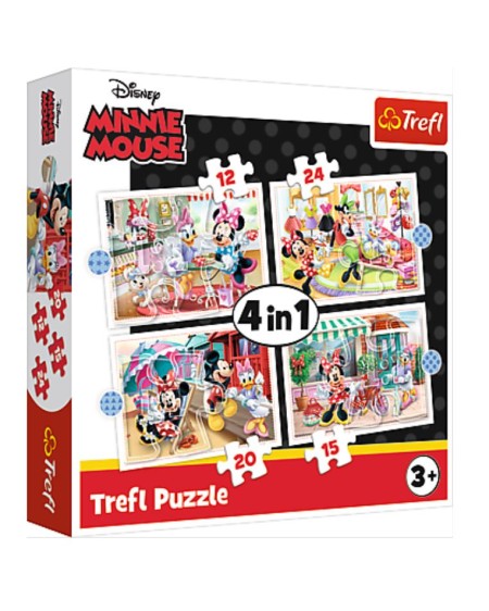 puzzle 4en1 minnie mouse disney - FLASH JOUET