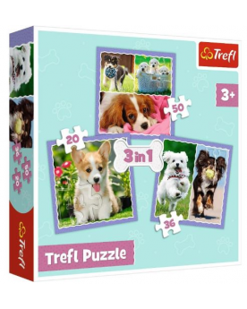puzzle 3en1 chiens