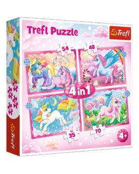 puzzle 4en1 licornes