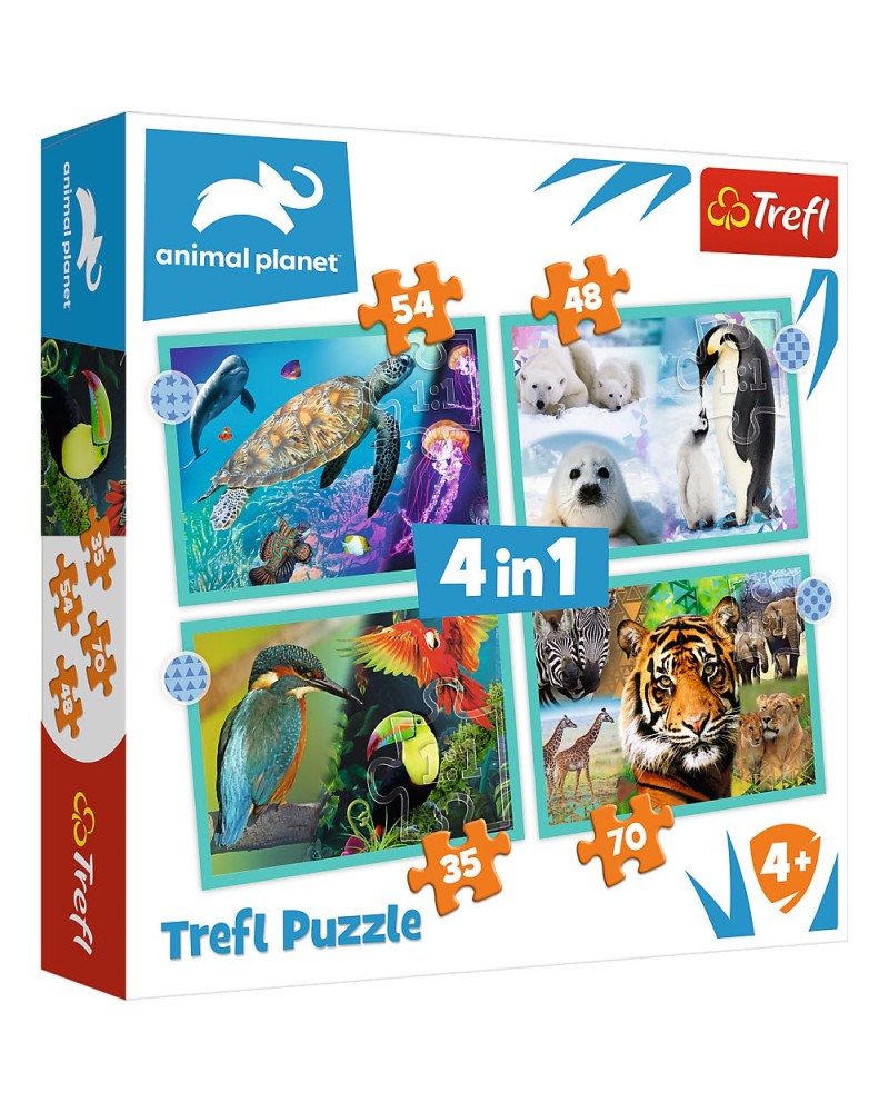 PUZZLE 4EN1 ANIMAL FLASH JOUET