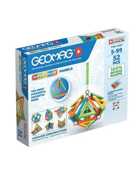 Geomag Supercolor Recycled, 52 Pieces - FLASH JOUET