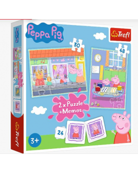 2 Puzzle Peppa Pig + 1 Memorie