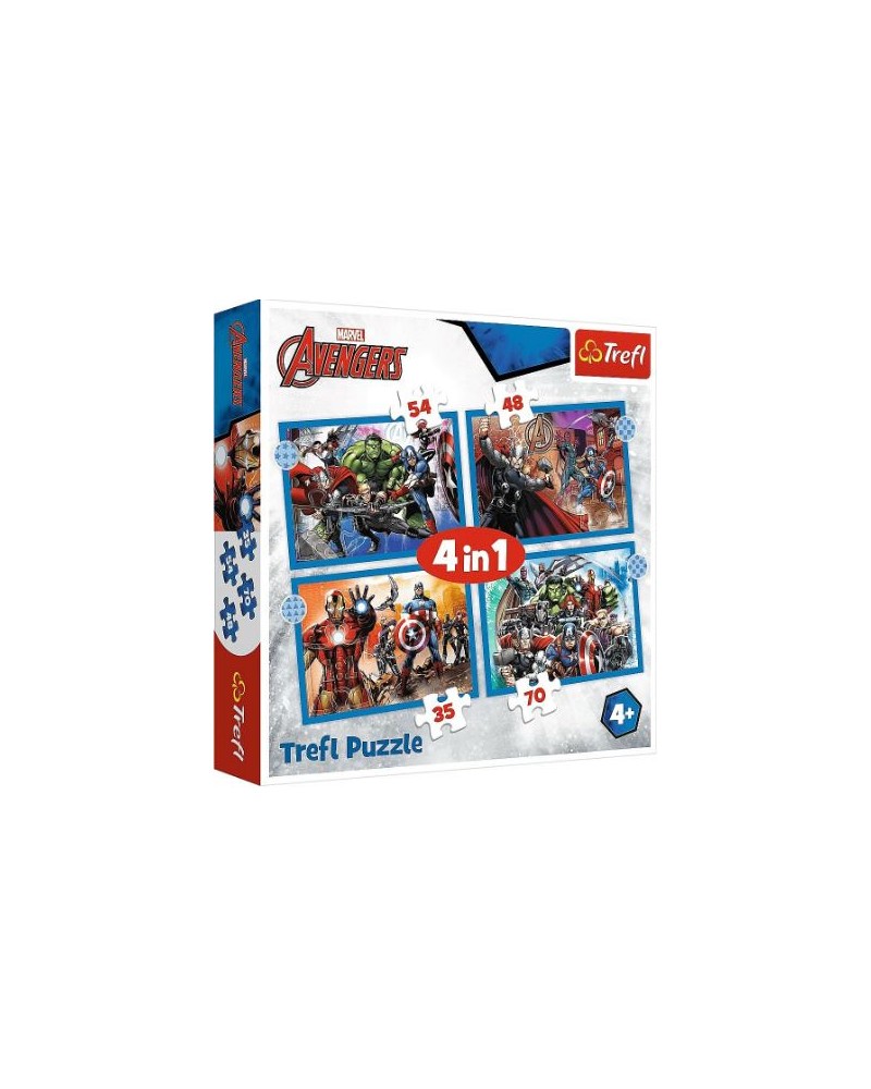 PUZZLE 4 EN 1 AVENGERS - FLASH JOUET