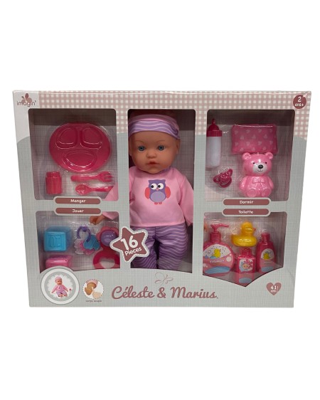 POUPON TEEYAH 30CM + 16 ACCESSOIRES - FLASH JOUET