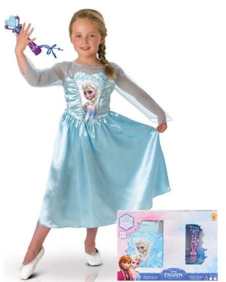 DEGUISEMENT LA REINE DES NEIGES ELSA + MICRO - FLASH JOUET