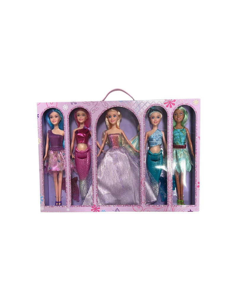 Coffret 5 poupées Fées + Sirènes
