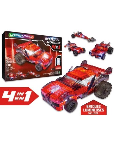 LASER PEGS - VEHICULE ROUGE - 4 EN 1 -
