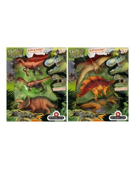 COFFRET DE 3 DINOSAURES DE COLLECTION - 2 ASST