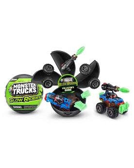 5 SURPRISE BRANDS - Monster Trucks Glow Riders zuru