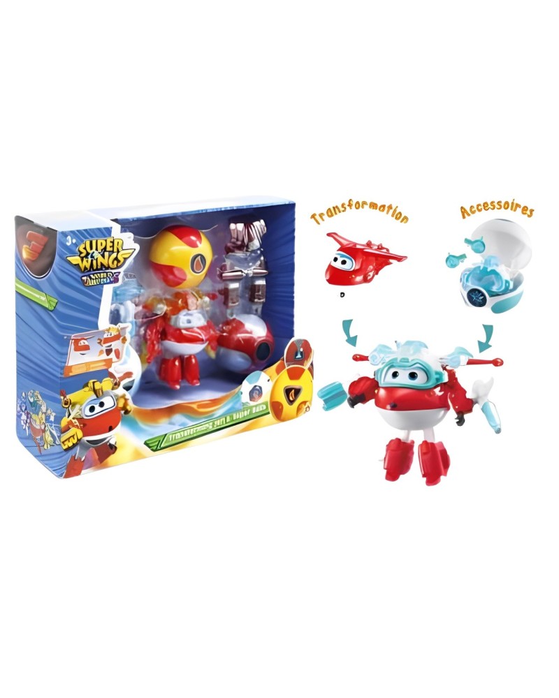 SuperWings Transforming + 3 Super balles