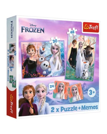Puzzle - Reine Des Neiges - 2en1 + Memos