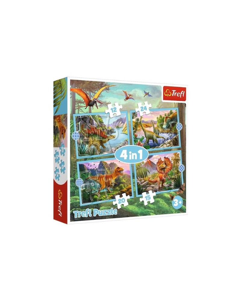 Puzzle 4en1 Dinosaure