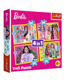 Puzzle - Barbie - 4en1