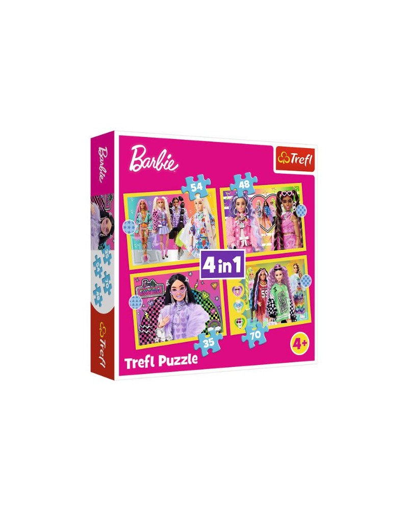Puzzle - Barbie - 4en1