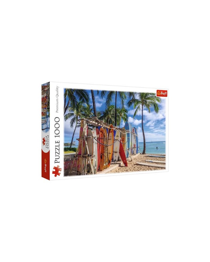 Puzzle - Plage de Waikiki, Hawaï - 1000pcs