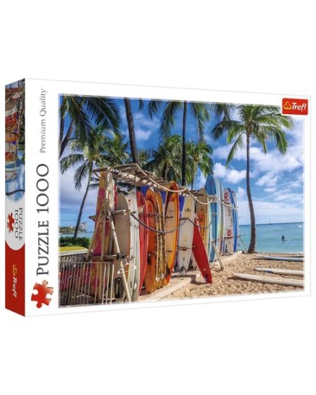 Puzzle - Plage de Waikiki, Hawaï - 1000pcs